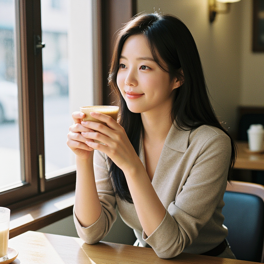 카페 구석의 따스한 순간